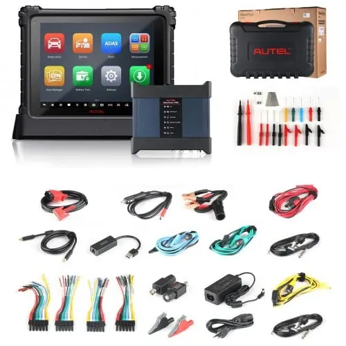 Autel MaxiSYS Ultra + Kit de Atualização de Diagnóstico EV e VCMI 5 em 1, Mapa de Topologia 2.0, 40+ Serviços, Atualização de Programação de ECU do MS909EV