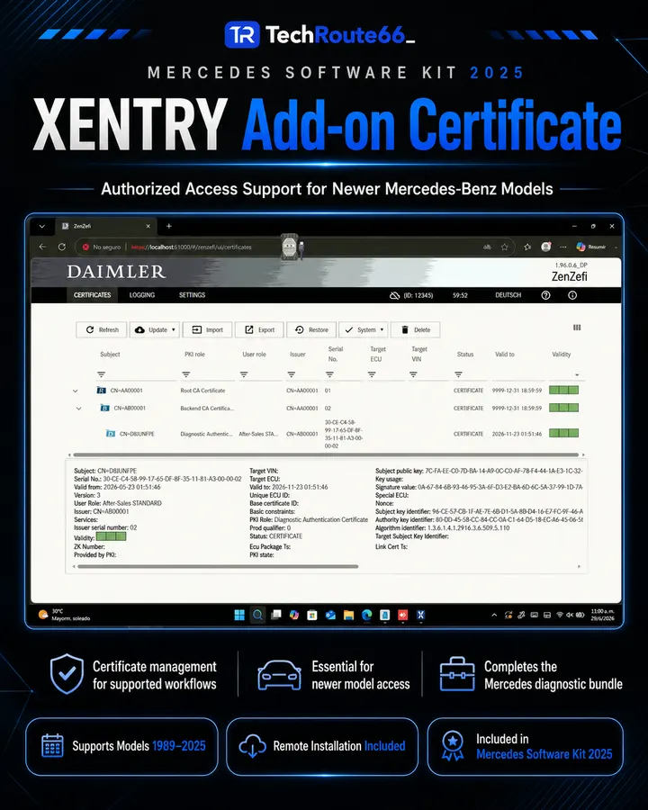 Xentry ZenZefi Certificate