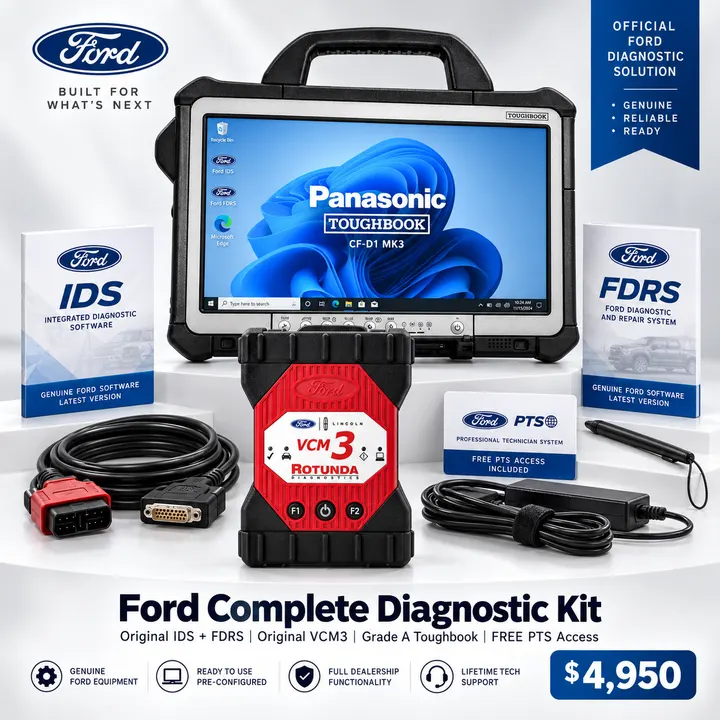 ford complete workshop diagnostic and programming kit ids fdrs pts vcm3