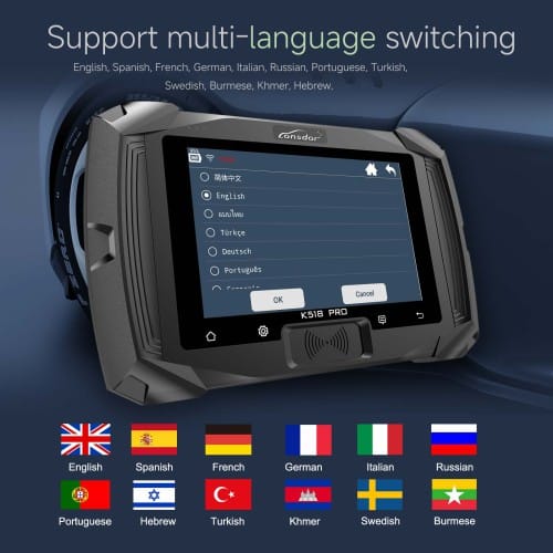 2025 Lonsdor K518 Pro Universal Key Programmer, Built-in GM CAN FD and Toyota Emulator, Full Package with Free Toyota JLR Nissan Volvo License - View 12
