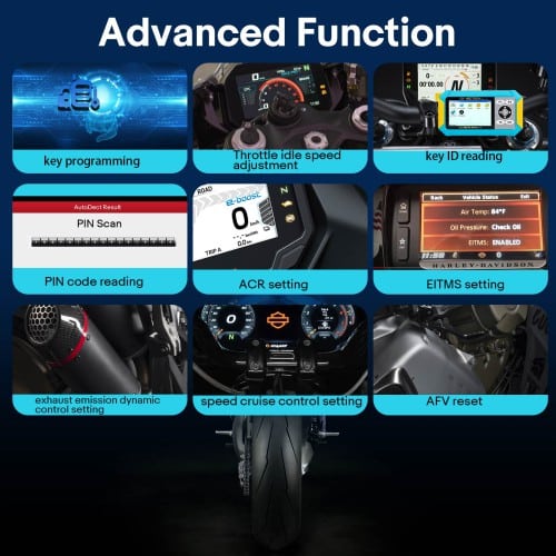 EMOTO 900PRO BMW دوكات هارلي هوندا أداة برمجة مفاتيح الدراجات النارية وأداة تشخيص وتصحيح عداد المسافات 3 في 1 مع رموز مجانية - View 14