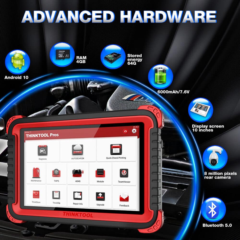 THINKCAR THINKTOOL PROS OBD2 ماسح ضوئي تشخيصي للسيارة ثنائي الاتجاه - View 11