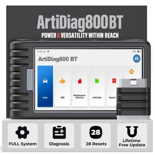 TOPDON Artidiag 800 BT أداة تشخيص متوسطة المستوى لجميع الأنظمة مع 28 وظيفة خدمة وتحديث مجاني مدى الحياة متعدد اللغات - View 9