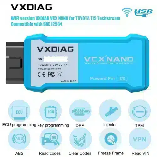 WIFI VXDIAG VCX NANO dla Toyota &amp; Lexus - View 7