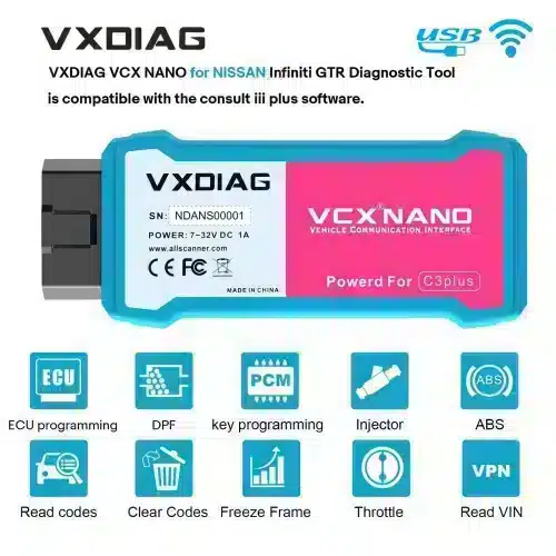 WiFi VXDIAG VCX NANO для Nissan Infiniti &amp; GT-R - View 7