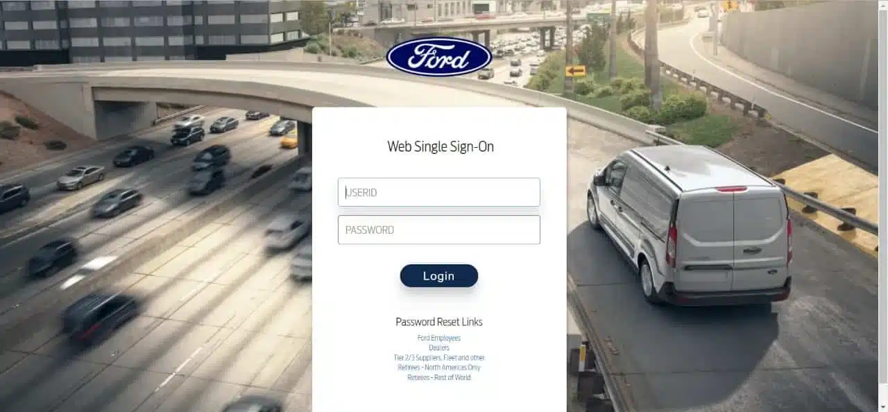 Anmeldung Ford FDRS-Händlerkonto