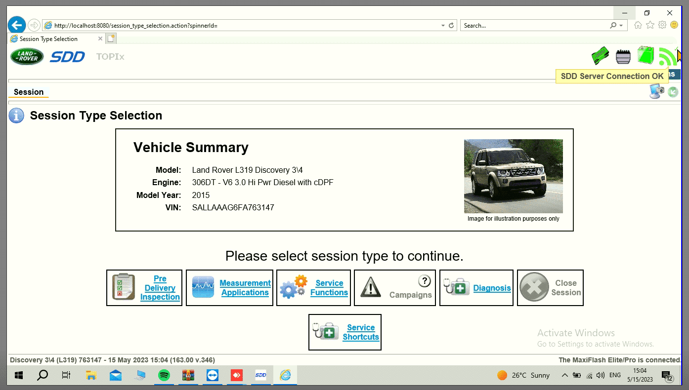 Jaguar SDD v163 wif SDD Server Połączenie online