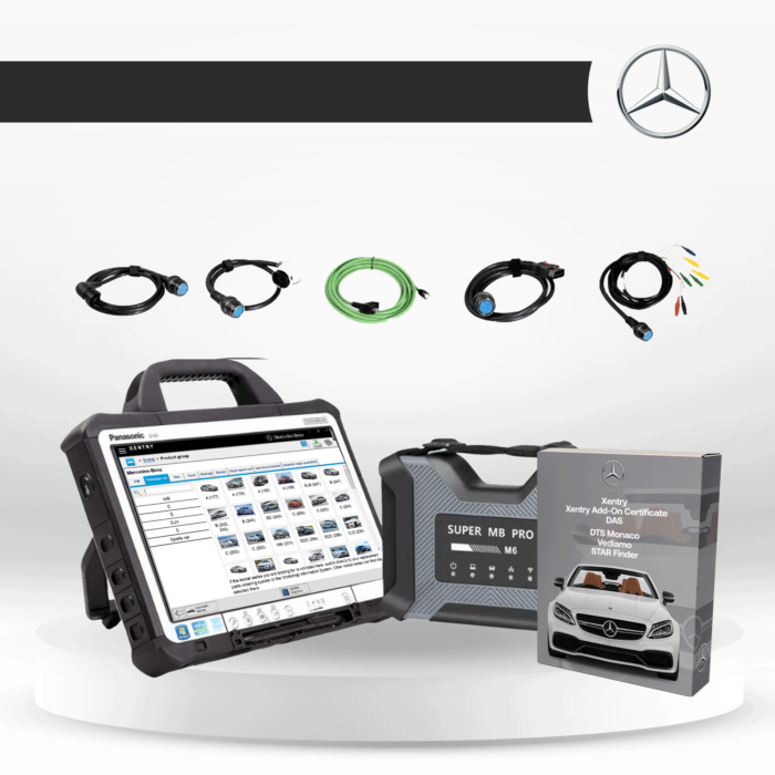 Ferramenta de diagnóstico Mercedes Star: Xentry, Xentry Add-On Certificate, DAS, DTS Monaco, Vediamo e STAR Finder + SUPER MB PRO M6