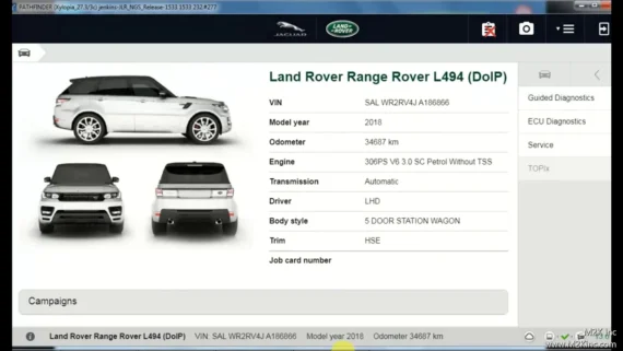 Jaguar Land Rover (JLR) Pathfinder Diagnostic Software