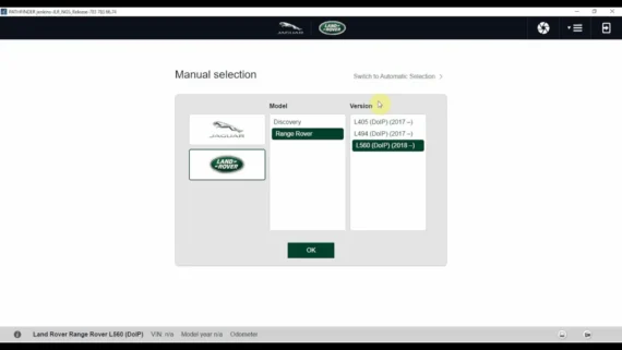 Software de diagnóstico do Pathfinder da Jaguar Land Rover (JLR)