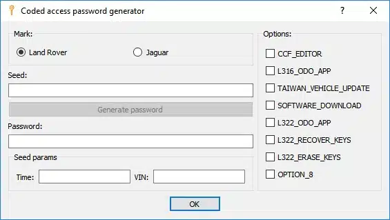 JLR CCF Editor 4.6 + Seed Key Herramienta para Jaguar Land Rover