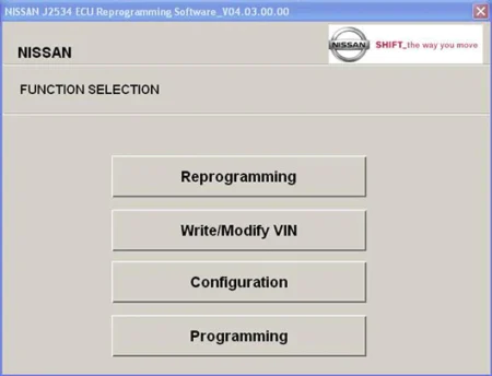 Nissan NERS - Logiciel de reprogrammation du calculateur Nissan - Dernière version