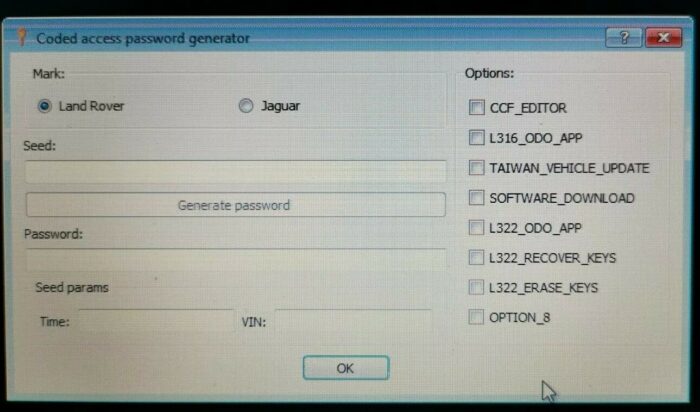 JLR CCF Editor 4.6 + Seed Key Herramienta para Jaguar Land Rover