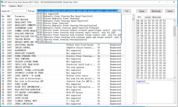 CCF Editor Tools v4.9 - Jaguar Land Rover 2017 to 2023