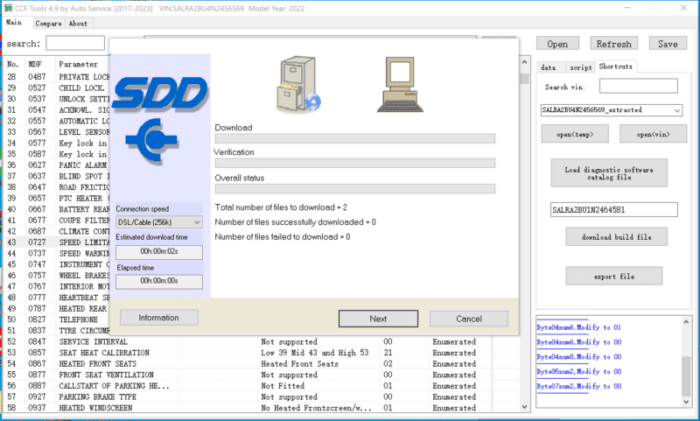 CCF Editor Tools v4.9 - Jaguar Land Rover 2017 to 2023