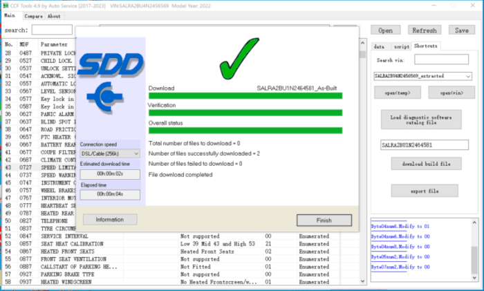 CCF Editor Tools v4.9 - Jaguar Land Rover 2017 to 2023