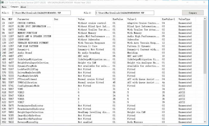 CCF Editor Tools v4.9 - Jaguar Land Rover 2017 to 2023