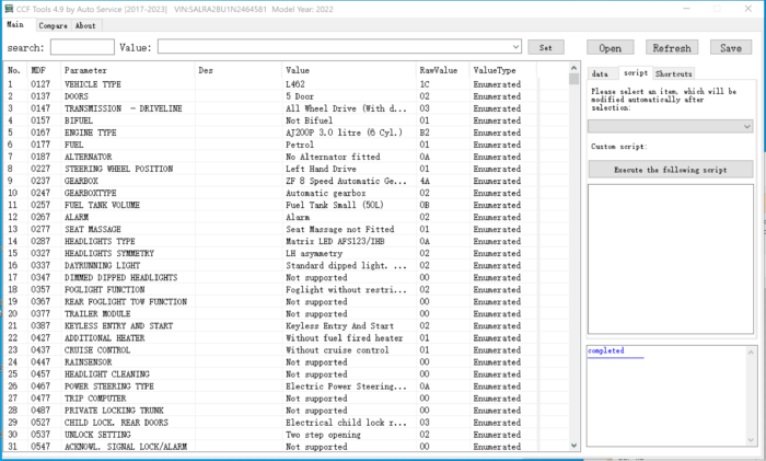 CCF Editor Tools v4.9 - Jaguar Land Rover 2017 to 2023