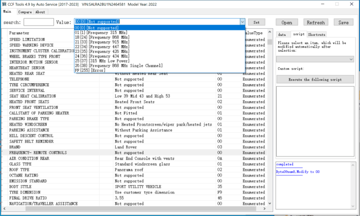 CCF Editor Tools v4.9 - Jaguar Land Rover 2017 to 2023