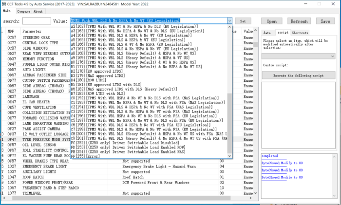 CCF Editor Tools v4.9 - Jaguar Land Rover 2017 to 2023