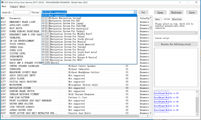 CCF Editor Tools v4.9 - Jaguar Land Rover 2017 to 2023