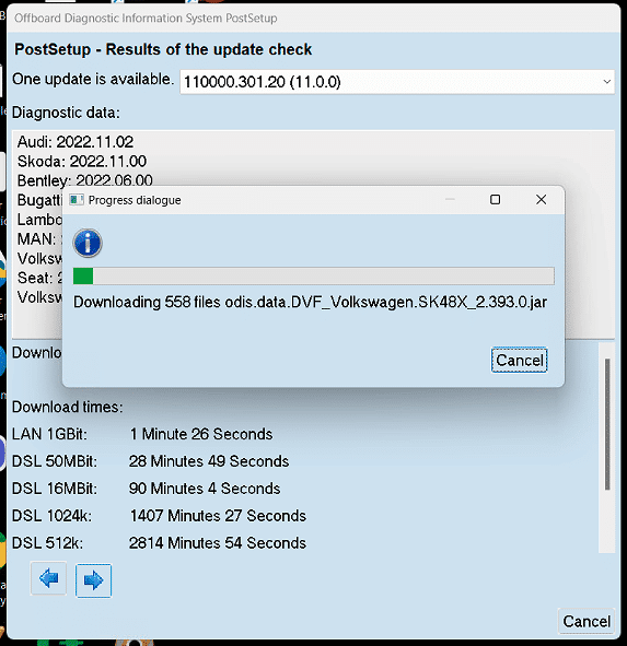 ODIS Service 11 - Post Setup Download Files