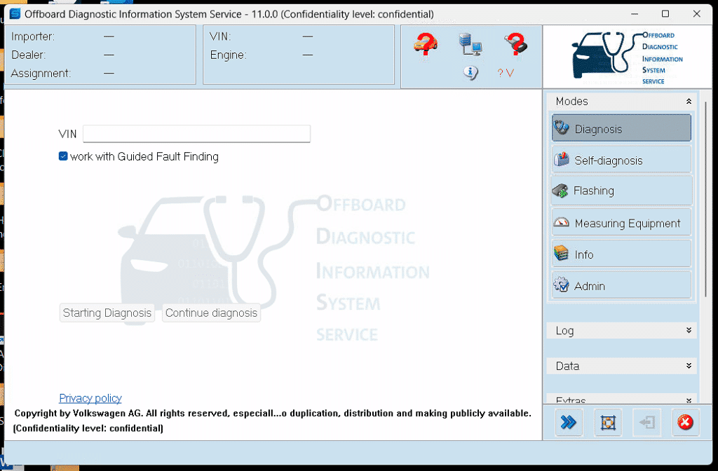 ODIS S (Service) - The Complete Diagnostic Software for Audi VW image.