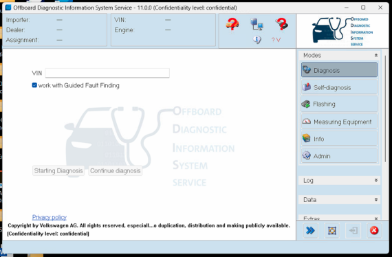 ODIS E (Ingeniería) - Software de diagnóstico para Audi y Volkswagen