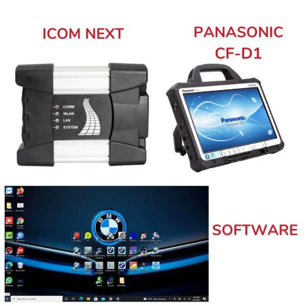 Techroute66 مجموعة تشخيص BMW Panasonic CF-D1 مع ICOM NEXT A و ISTA P و INSTA D