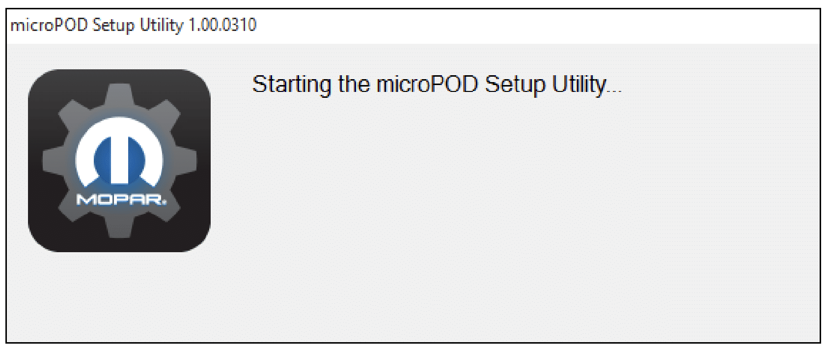 microPOD Setup Utility 