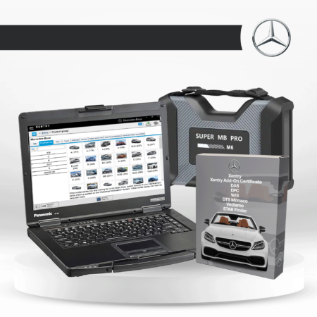 MB STAR Diagnostic Tool: WiFi M6 Multiplexer + Toughbook CF-54 + Xentry + Xentry Add-On Certificate + DAS + EPC + WIS + DTS Monaco + Vediamo and STAR Finder