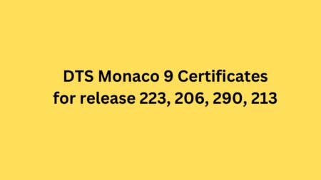 شهادات DTS Monaco 9 للسيارات بعد عام 2021 للإصدار 223، 206، 290، 213