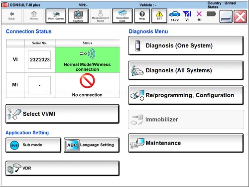 برنامج التشخيص Nissan Consult III - مدى الحياة