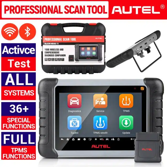 Autel MaxiCOM MK808TS Auto Diagnostic y TPMS Relearn Tool Tire Sensor Pressure Monitor Reset Scanner Añade AU Coches