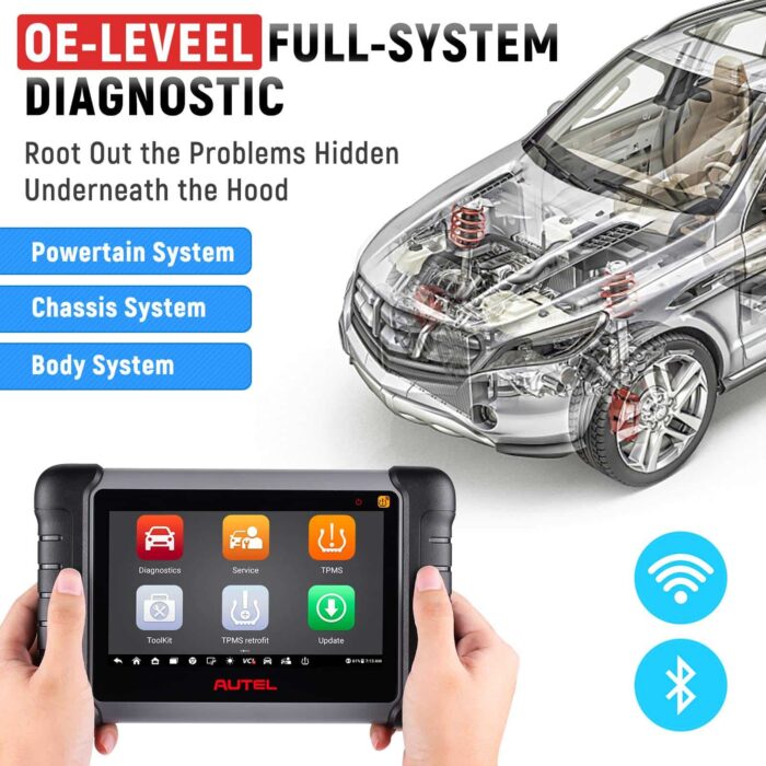 Autel MaxiCOM MK808TS Auto Diagnostic and TPMS Relearn Tool Tire Sensor Pressure Monitor Reset Scanner Adds AU Cars