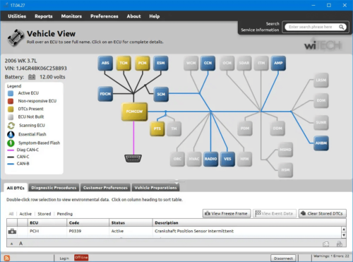 Software de diagnóstico WiTech (Jeep, Chrysler y Fiat)