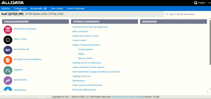 ALLDATA Online Europe (EU/UK) – 1-Year Subscription | Repair Data + Wiring Diagrams