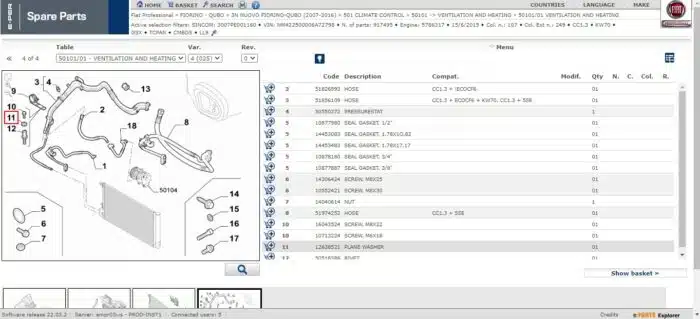 Catalogue de pièces détachées en ligne FIAT ePER - 1 an d'abonnement