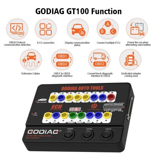 GODIAG GT100 OBDII 16PIN Protocol Detector Breakout ECU Connector OBDII BreakOut Box