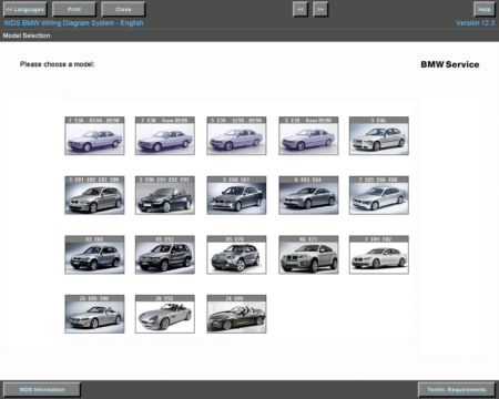 BMW WDS - Sistema de diagramas de cableado de BMW v.12.3