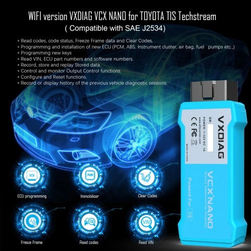 WIFI VXDIAG VCX NANO for Toyota & Lexus