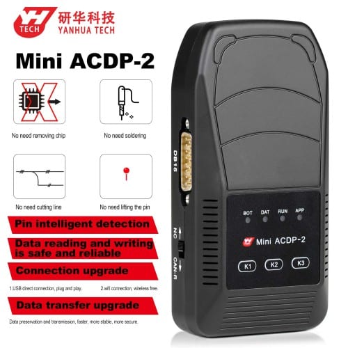 [Porsche Package] Yanhua Mini ACDP 2 Key Programmer Master Basic Plus Module 10 for Porsche 2010-2018 BCM Add Key, All Keys Lost and Renew Key