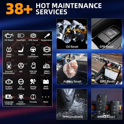 OTOFIX D1 Lite Car Diagnostic Scan Tool Supports All System Diagnosis 38+ Reset Services, FCA AutoAuth, Active Test, CANFD DOIP, Auto VIN