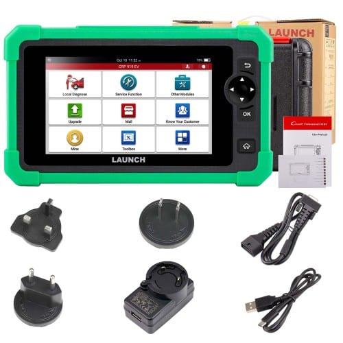 LAUNCH CRP919 EV Diagnostic Scanner with 45+ Service Functions for Electric Vehicles New Energy Cars Supports CAN FD DoIP ECU Coding Multi-language