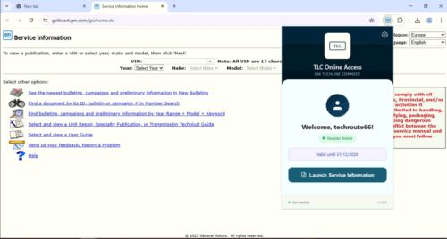 GM Service Information (SI) Online Access | 1-Year Subscription