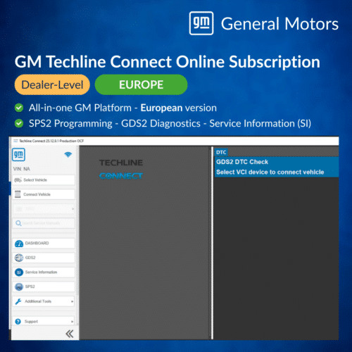GM Europe SPS2 Subscription | Techline Connect Online Access + GDS2
